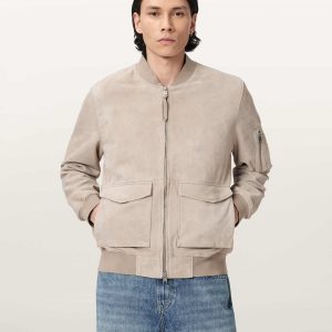 Rokko Relaxed Suede Bomber Jacket
