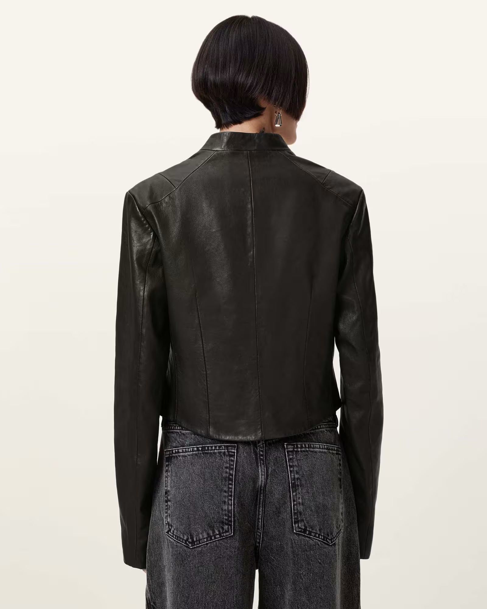 Sadler Slim Fit Leather Jacket - Image 2