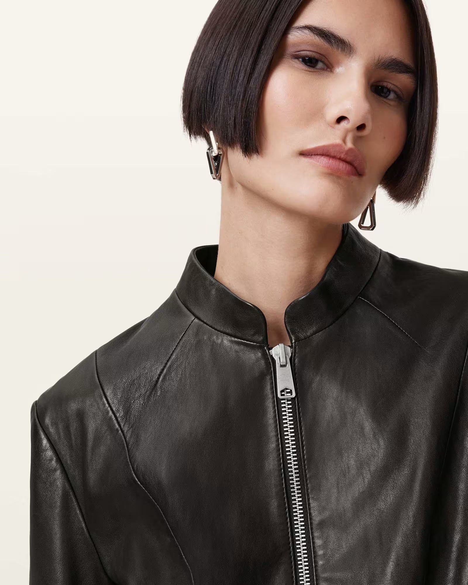 Sadler Slim Fit Leather Jacket - Image 3