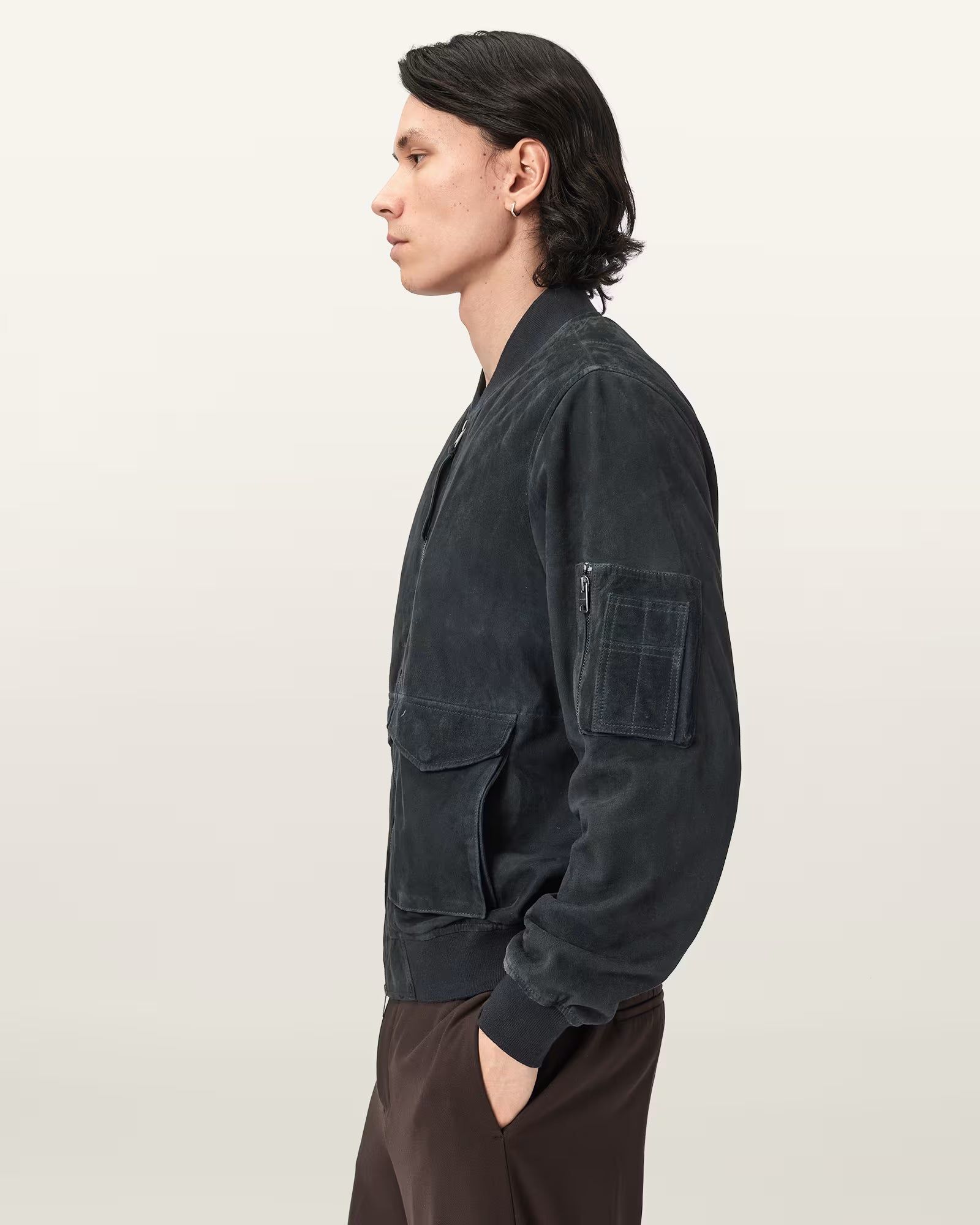 Rokko Relaxed Suede Bomber Jacket - Image 4
