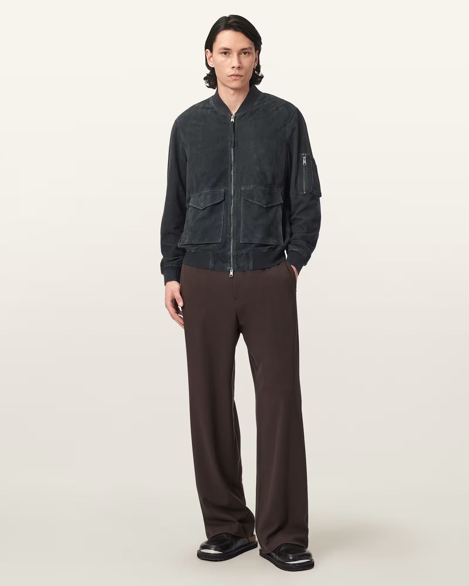 Rokko Relaxed Suede Bomber Jacket - Image 5