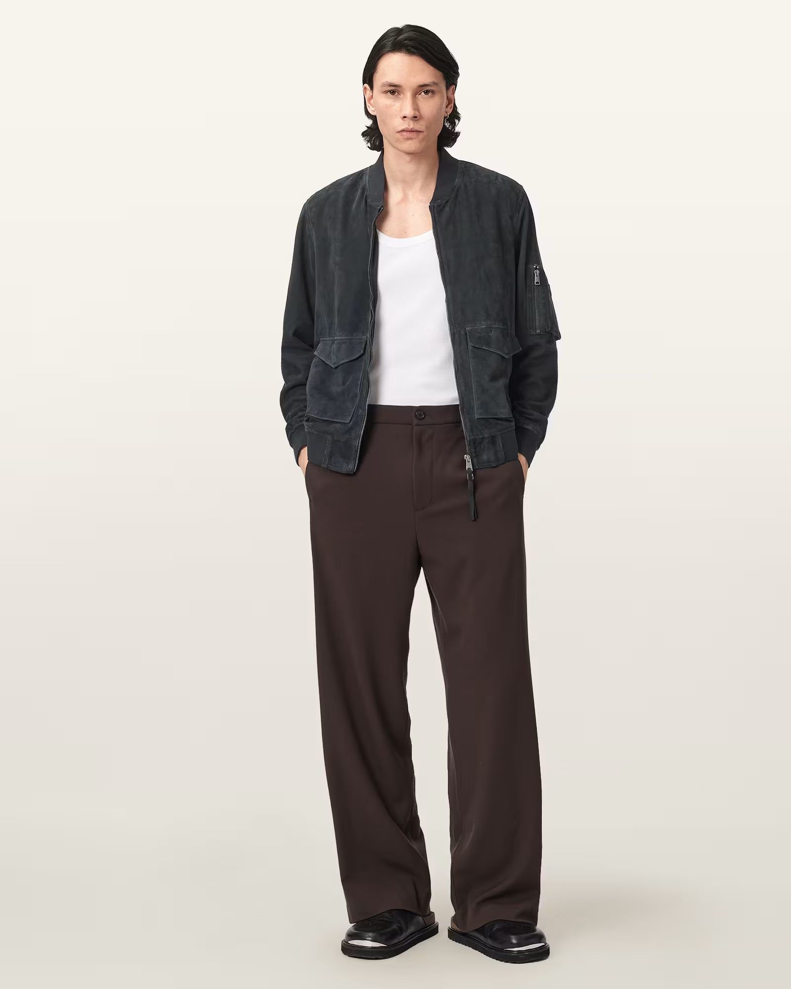 Rokko Relaxed Suede Bomber Jacket - Image 6