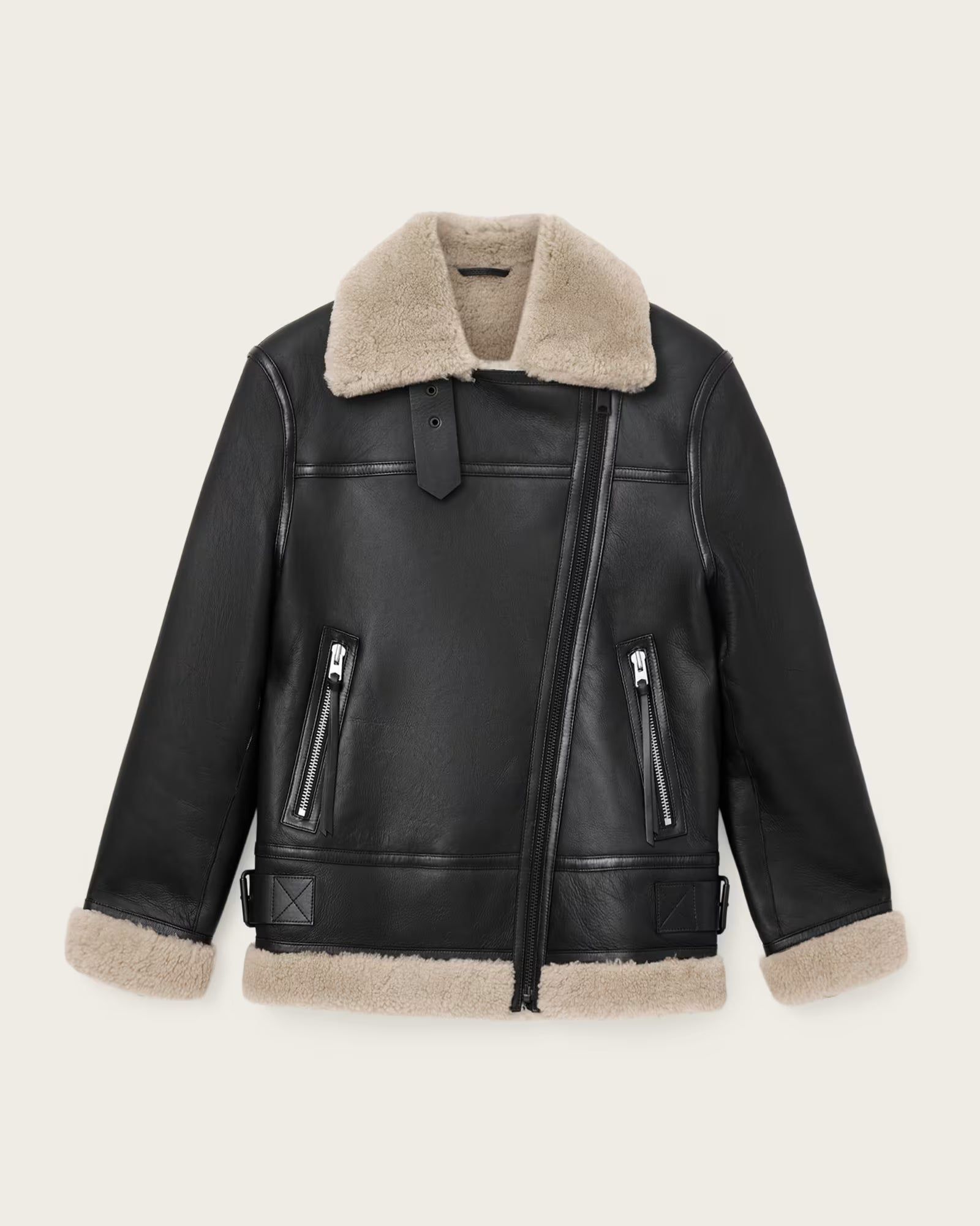Sola Shearling Biker Jacket