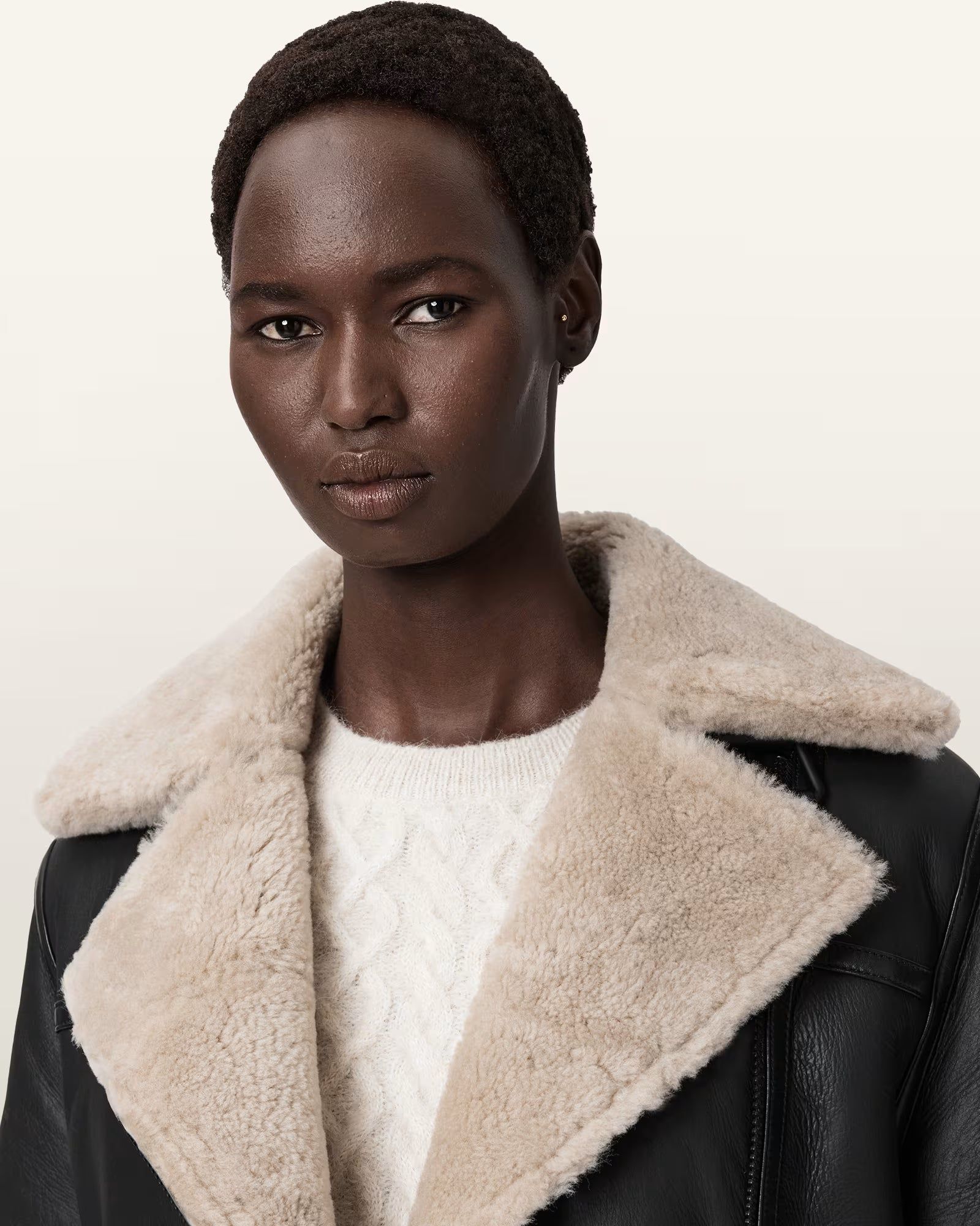 Sola Shearling Biker Jacket - Image 6