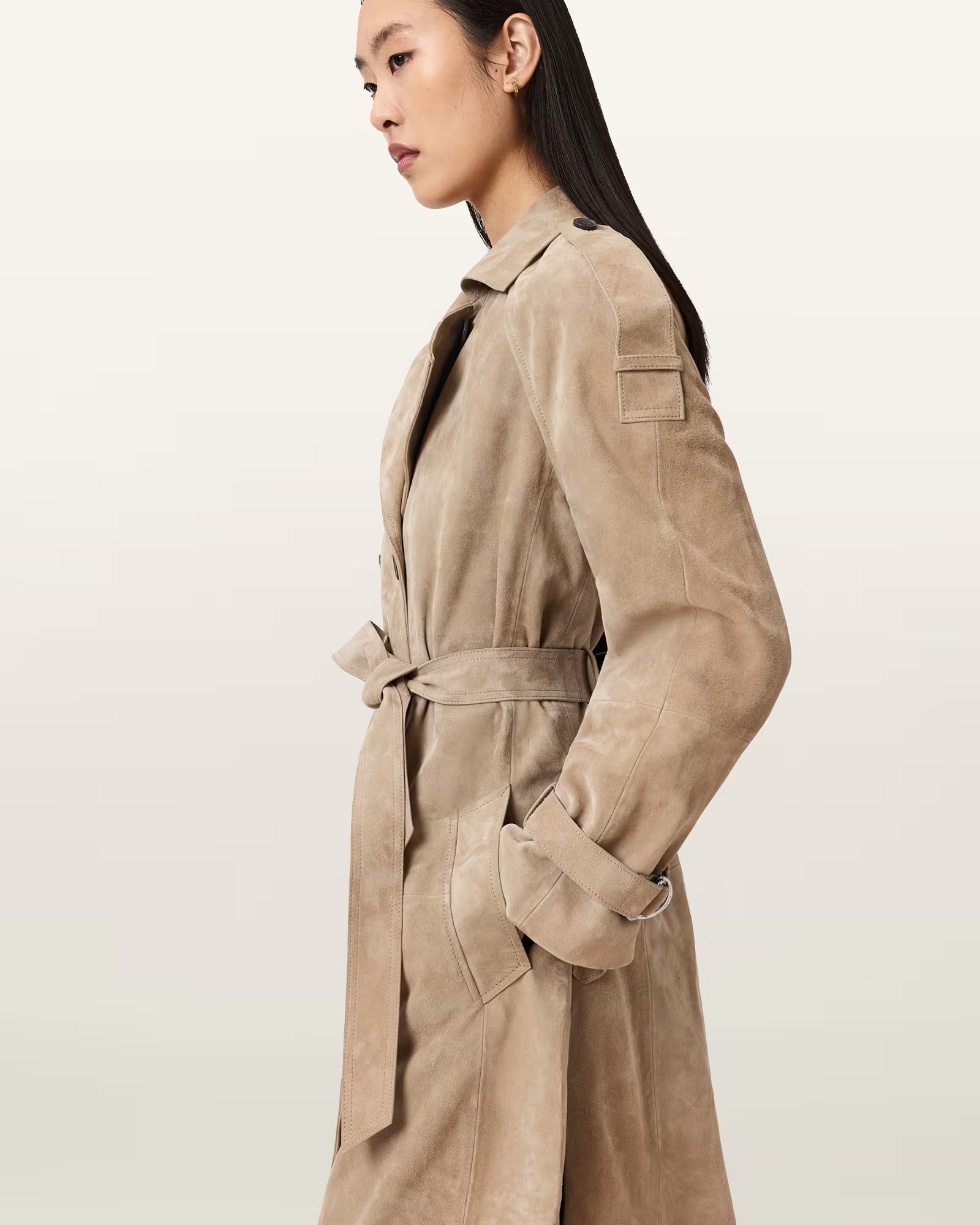 Reed Suede Trench Coat - Image 4