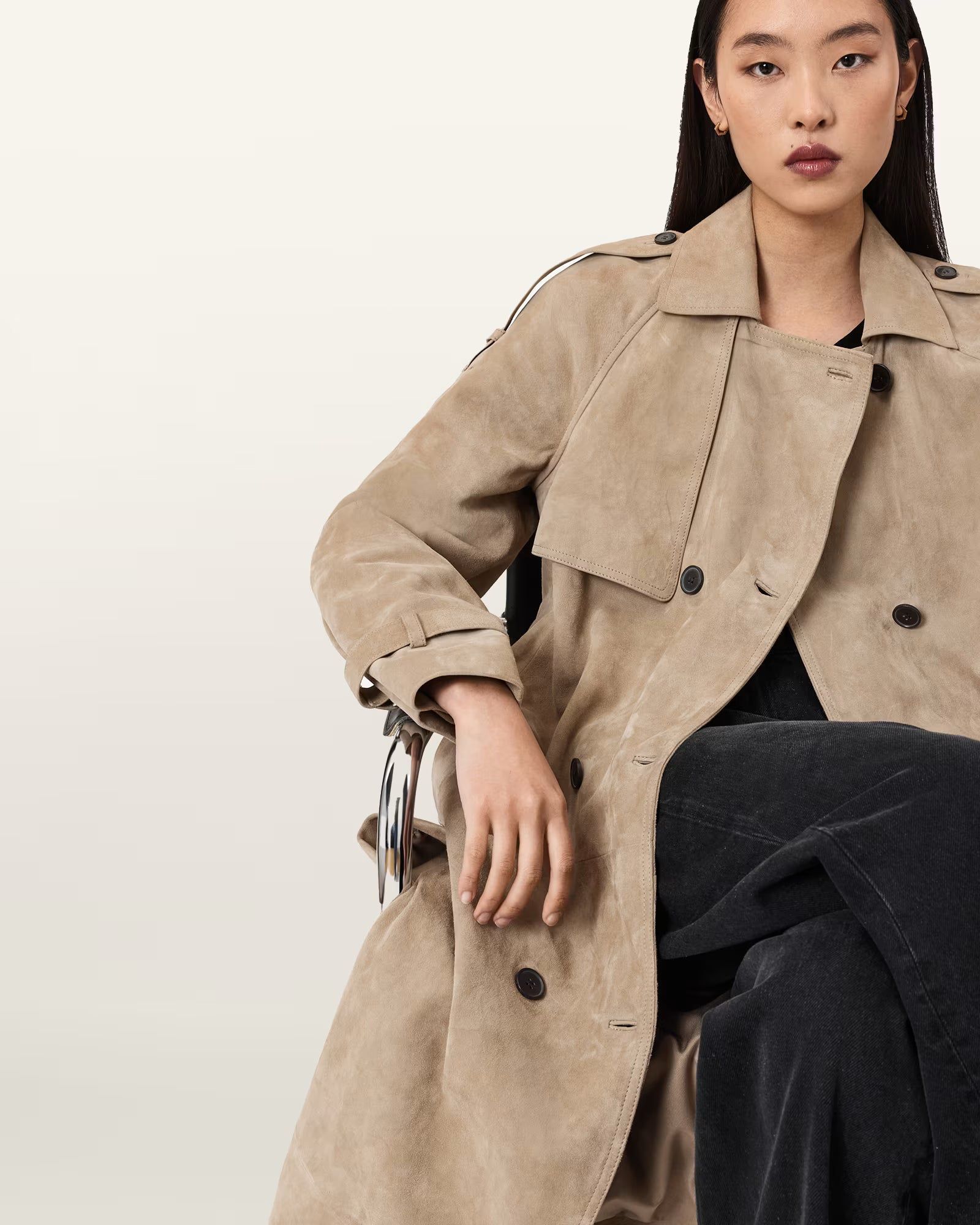 Reed Suede Trench Coat - Image 5