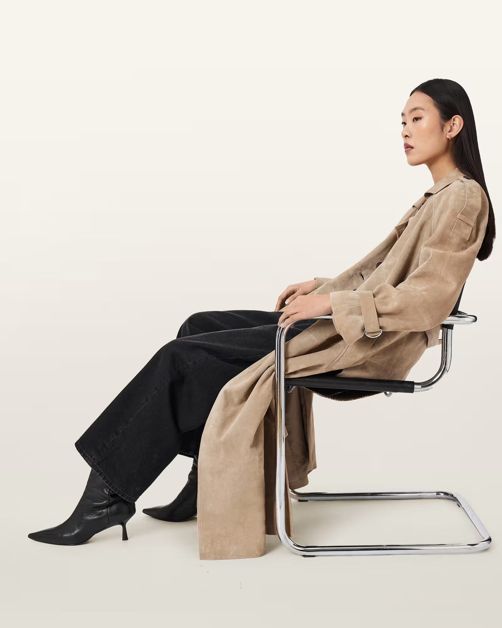 Reed Suede Trench Coat - Image 6