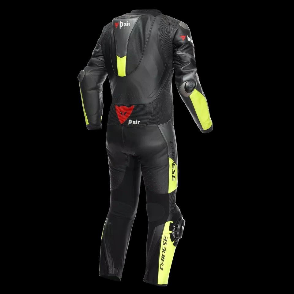 Мужской цельный Airbag кожаный мотокомбинезон – красный белый чёрный Track Suit - Image 2